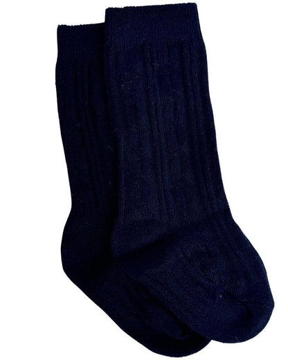 Pepper Knee-High Cable Knit Socks
