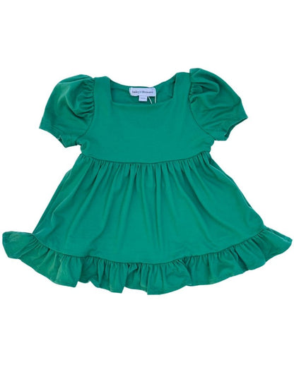 Phoebe Ruffle Dress - Christmas Green