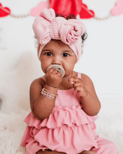 Presley Ruffle Tank Two-Piece Set - Pink