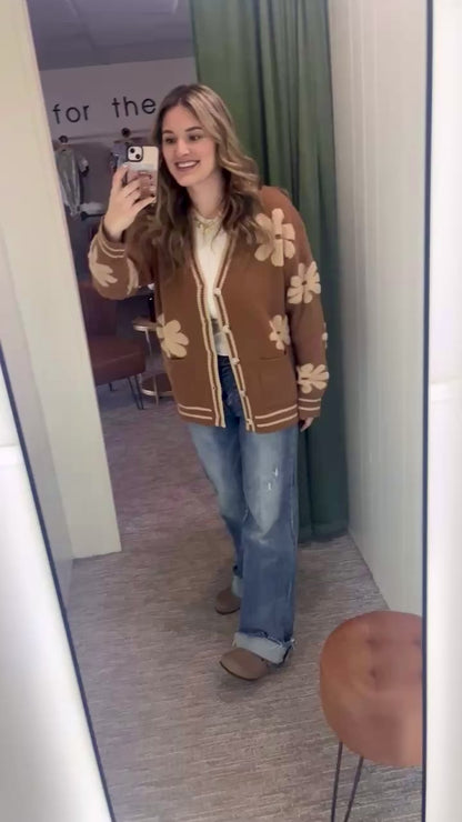 Daisy Cardigan - Brown