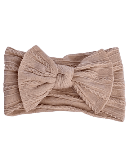Solid Knit Nylon Headband - ROSE PINK