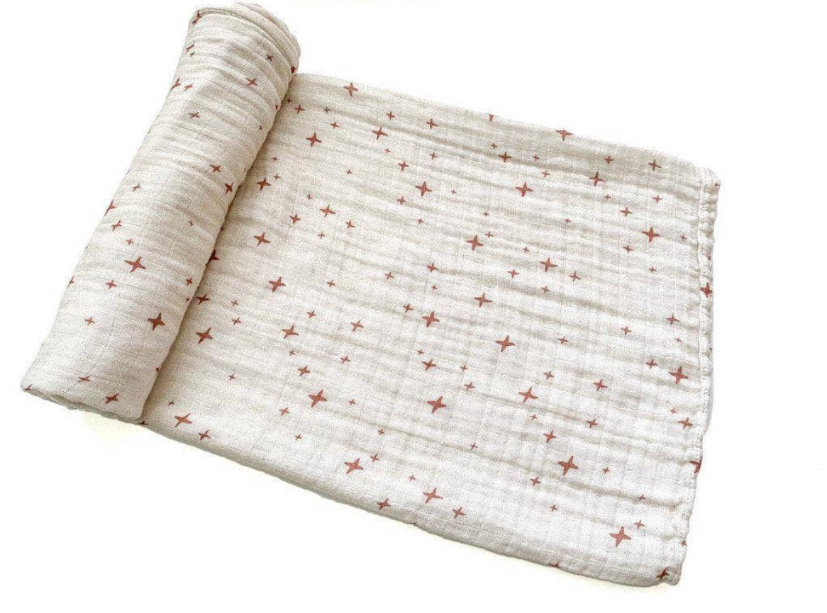 Brown Stars Swaddle