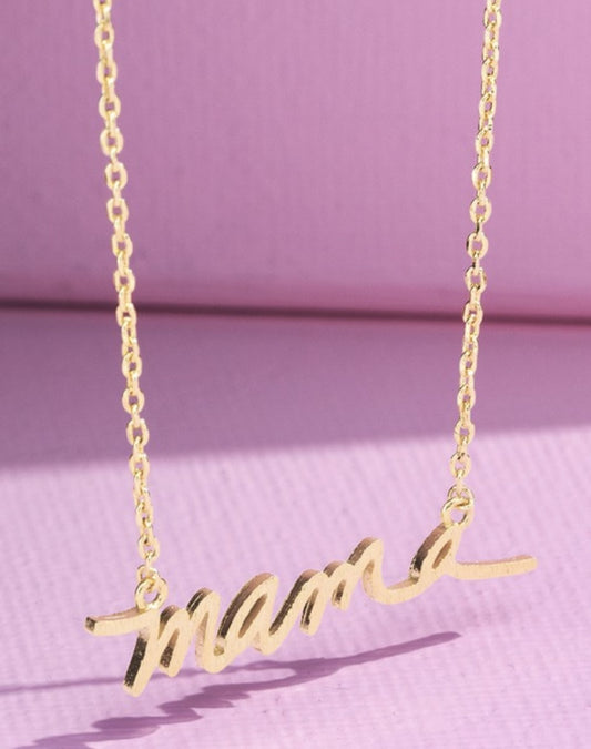 Cursive Mama Necklace