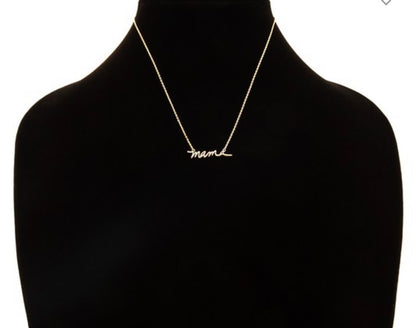 Cursive Mama Necklace