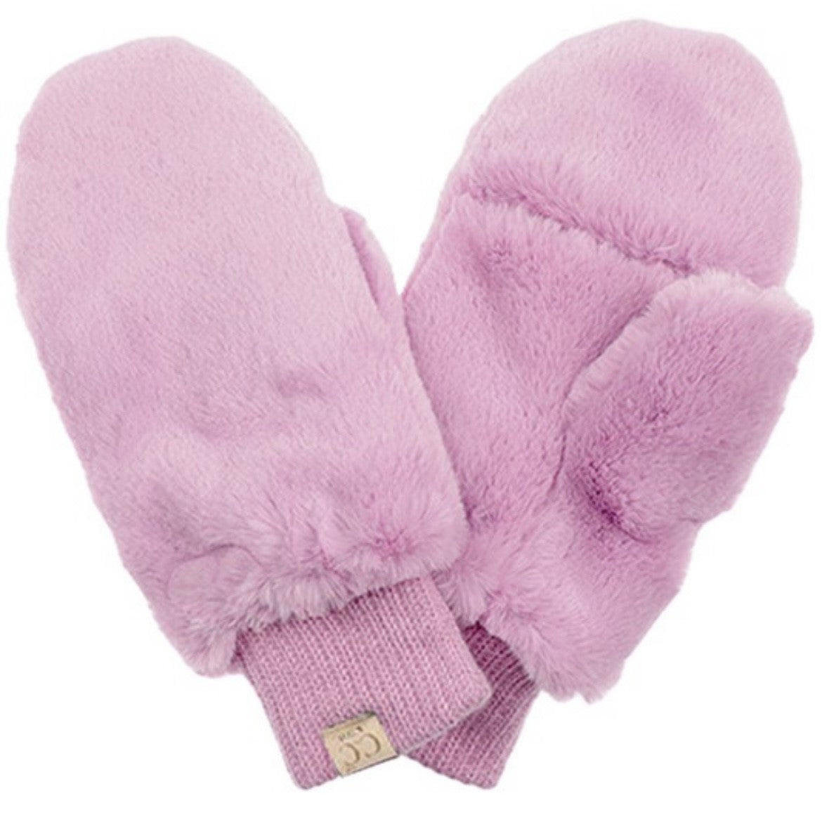 Kids Faux Fur Convertible Mitten Glove